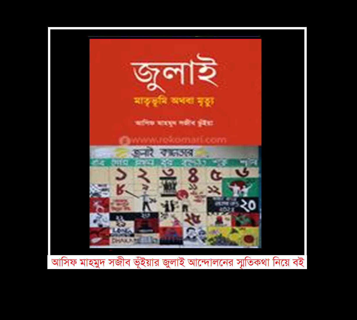 আসিফ মাহমুদ সজীব ভূঁইয়ার জুলাই আন্দোলনের স্মৃতিকথা নিয়ে বই