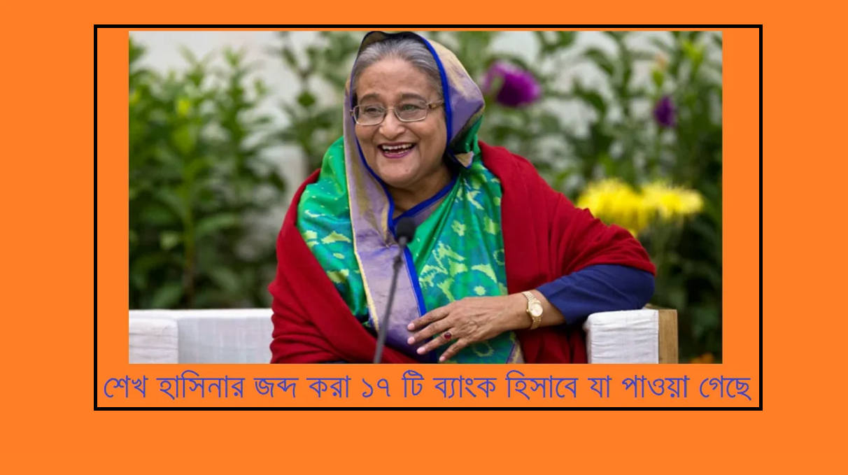 শেখ হাসিনার জব্দ করা ১৭ টি ব্যাংক হিসাবে যা পাওয়া গেছে