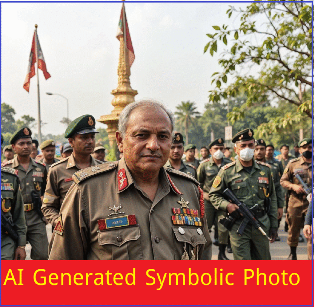 সেনাপ্রধান জেনারেল ওয়াকার-উজ-জামান এর লালমনিরহাট বিমানঘাঁটি পরিদর্শন