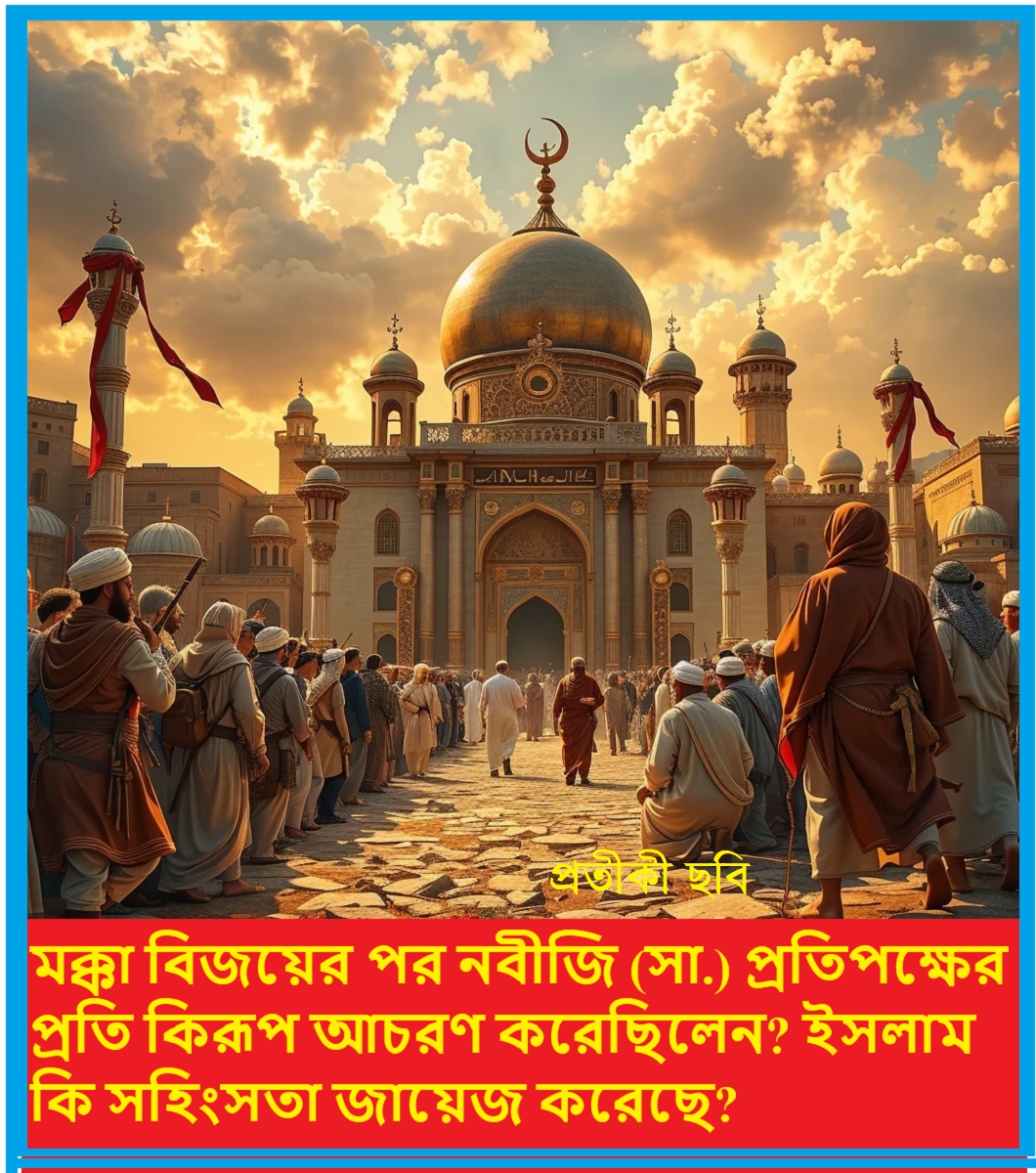 মক্কা বিজয় ও মানবতার শিক্ষা: নবী মুহাম্মদ (সা.)  প্রতিপক্ষের প্রতি কিরূপ আচরণ করেছিলেন? ইসলাম কি সহিংসতা জায়েজ করেছে?