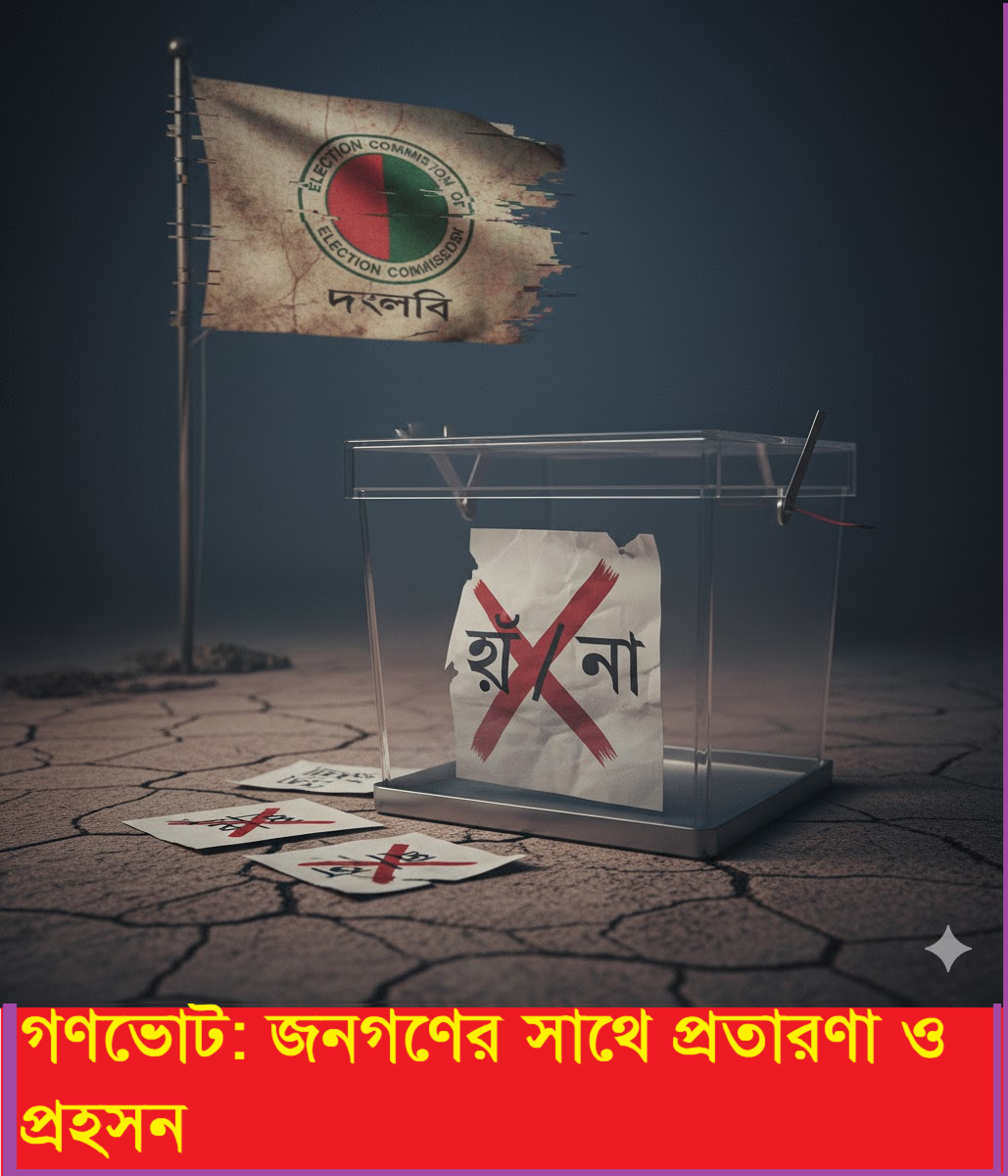 গণভোট: জনগণের সাথে প্রতারণা ও প্রহসন