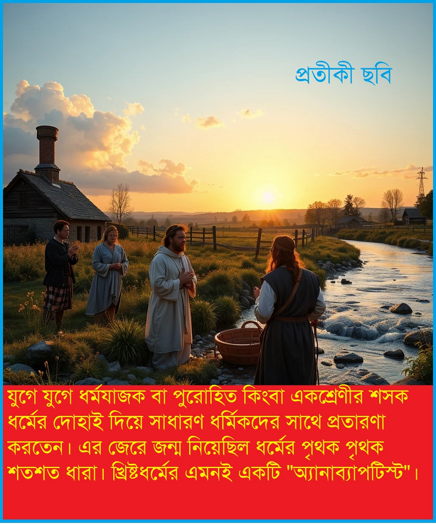 অপরিচিত ধর্মের আলোকে – ইব্রাহিমীয় ধর্মসমূহ: অ্যানাব্যাপটিস্ট (Anabaptism)