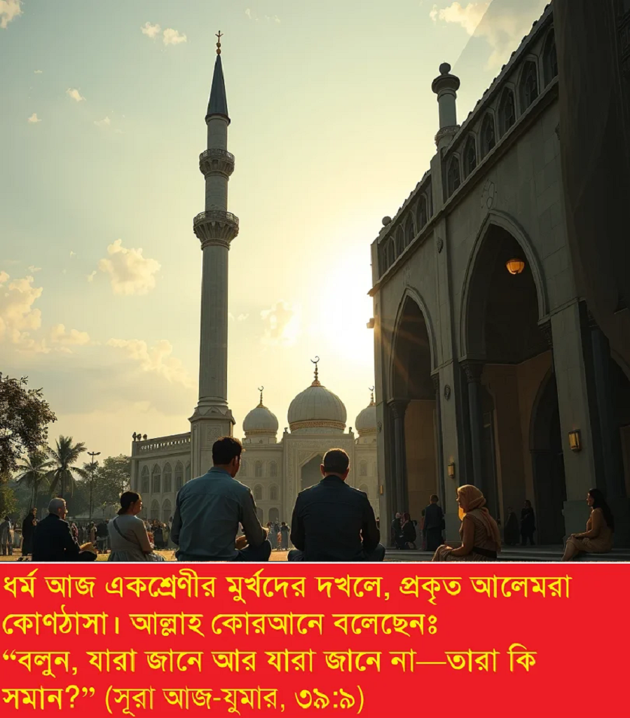 ধর্ম এখন মূর্খদের দখলে: প্রকৃত আলেমরা আজ কোণঠাসা – বাংলাদেশের বাস্তব প্রেক্ষাপট