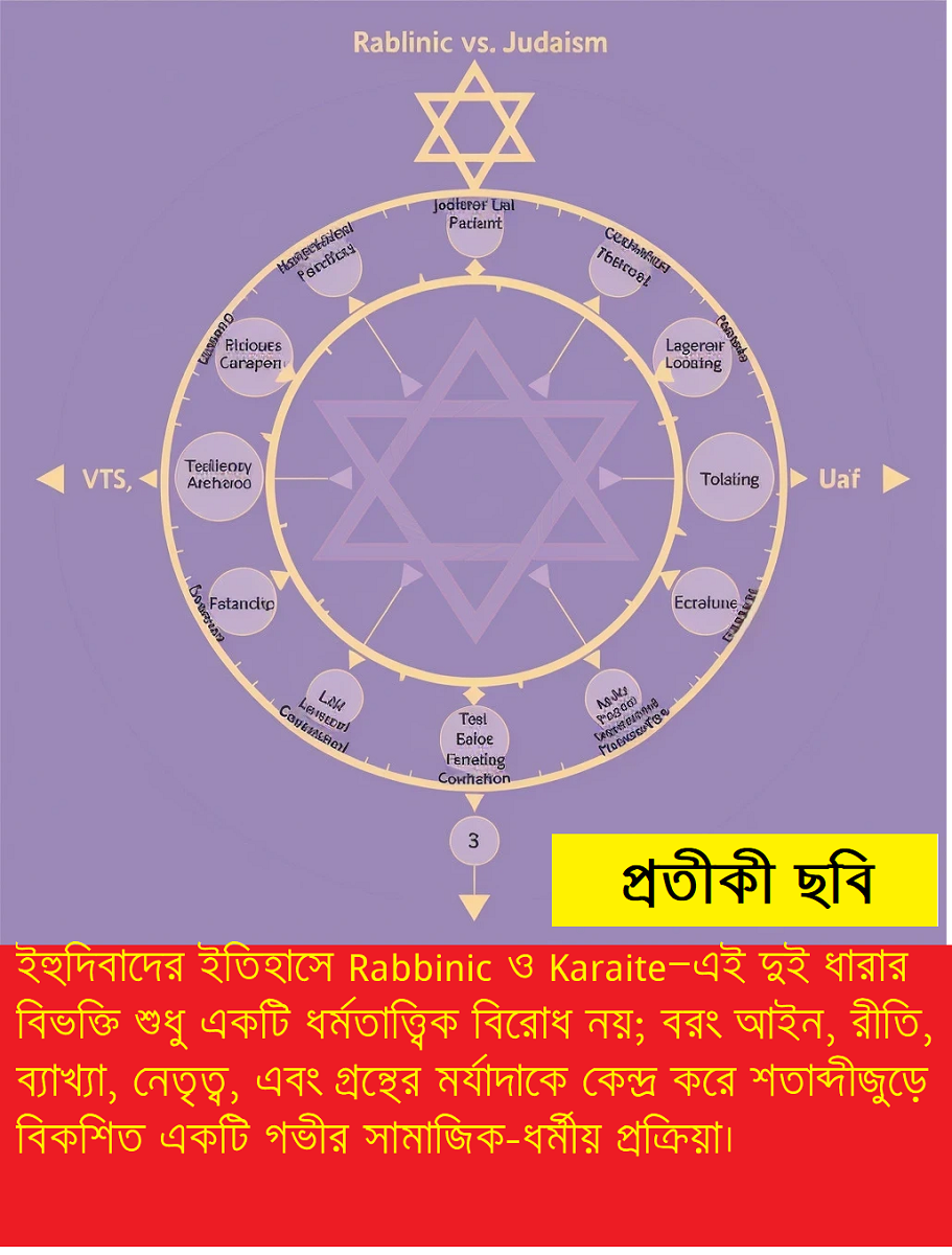 অপরিচিত ধর্মের আলোকে-ইব্রাহিমীয় ধর্মসমূহঃ Rabbinic vs. Karaite বিভাজনের উপধারা, শাখা ও মতভেদ