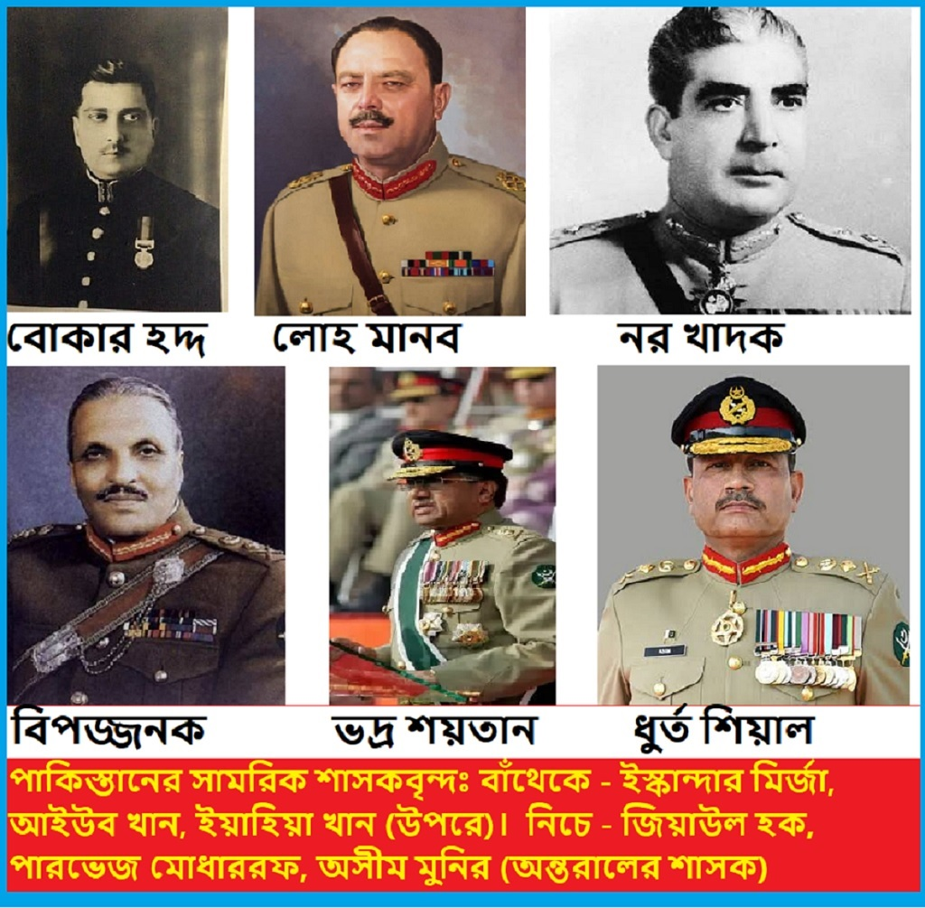 পাকিস্তানের সামরিক শাসকদের উত্থান-পতন ও পরিণতির ইতিহাস