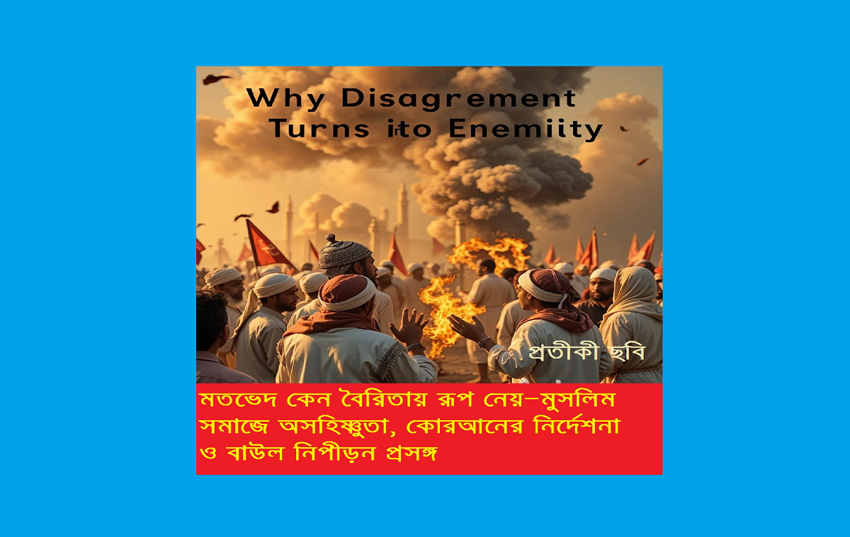 মতভেদ কেন বৈরিতায় রূপ নেয়—মুসলিম সমাজে অসহিষ্ণুতা, কোরআনের নির্দেশনা ও বাউল নিপীড়ন প্রসঙ্গ