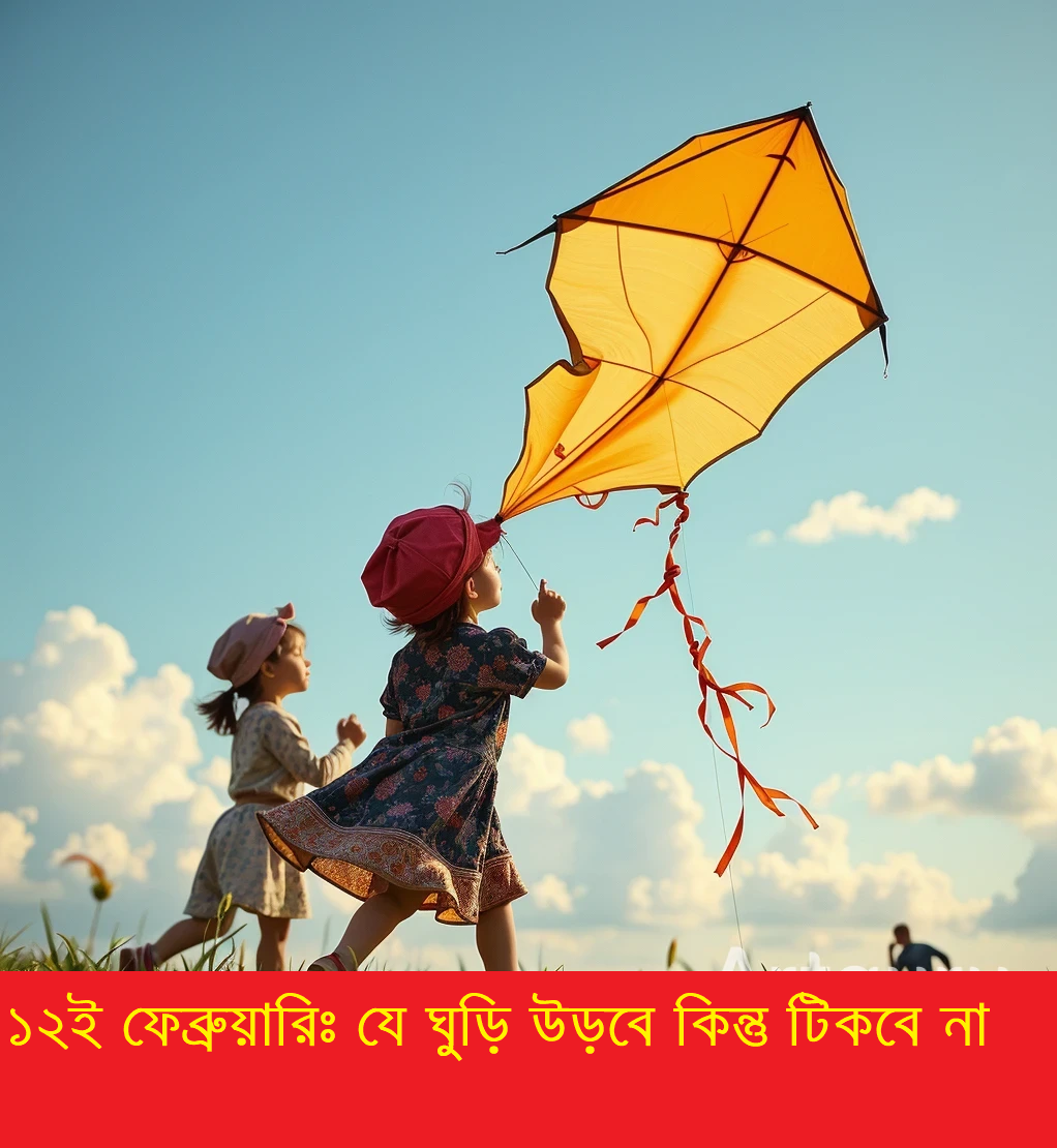 ১২ই ফেব্রুয়ারিঃ যে ঘুড়ি উড়বে কিন্তু টিকবে না