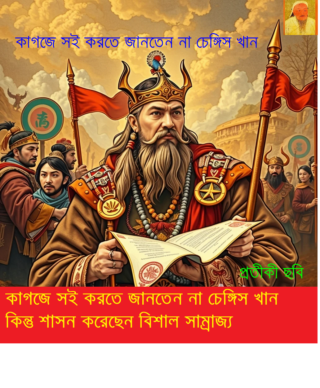কাগজে সই করতে জানতেন না চেঙ্গিস খানঃ শাসন করেছেন বিশাল সাম্রাজ্য
