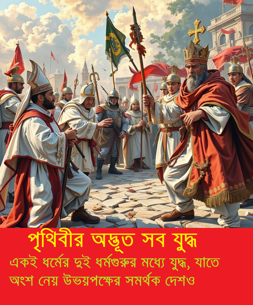 ধর্মগুরু বনাম ধর্মগুরু যুদ্ধঃ পোপের সেনাবাহিনী বনাম পোপের সেনাবাহিনী