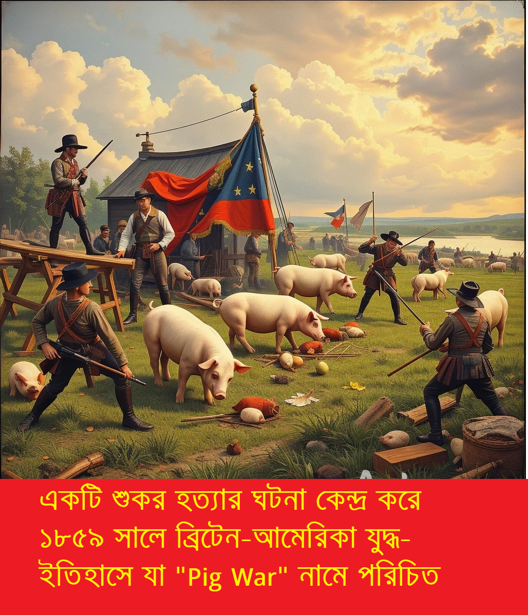 শূকর হত্যাকে কেন্দ্র করে যুদ্ধ: পিগ ওয়ার (Pig War)-১৮৫৯
