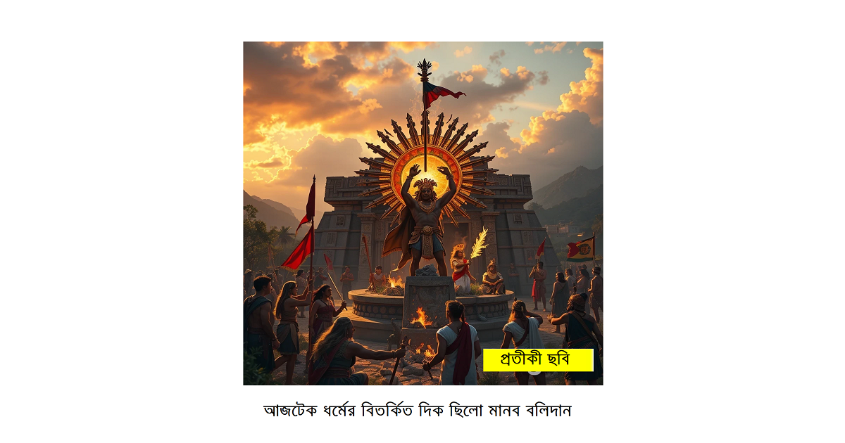 ধর্মচিন্তা । আজটেক ধর্মঃ যে ধর্মে মানুষ বলিদান প্রথা প্রচলিত ছিল