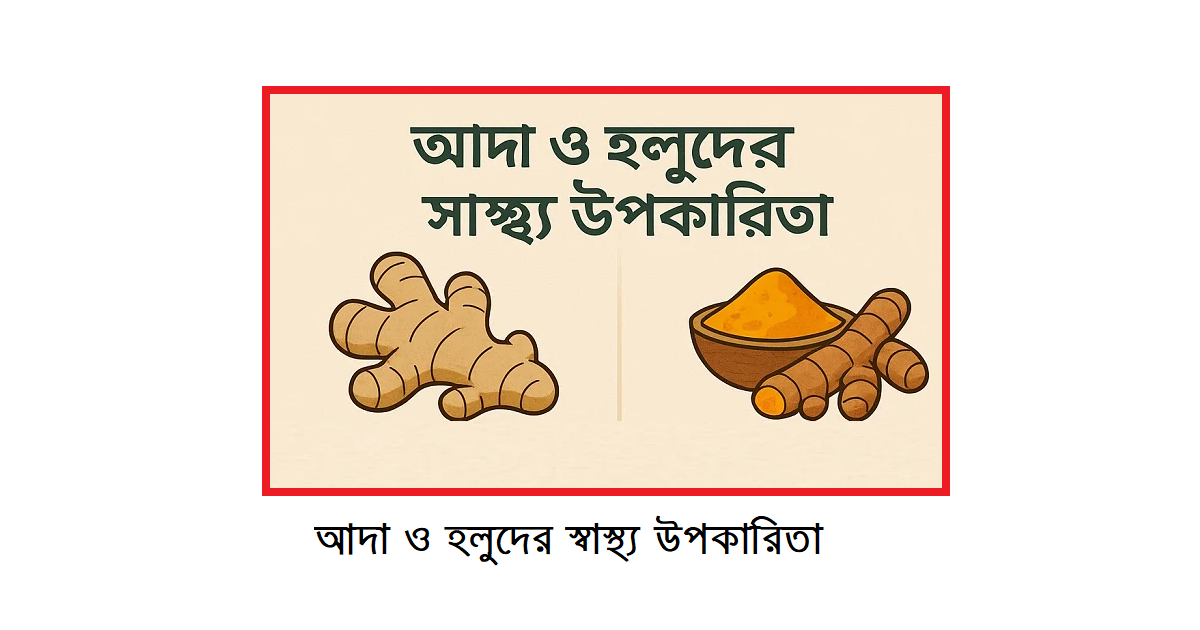 আদা ও হলুদের স্বাস্থ্য উপকারিতা: প্রাকৃতিক উপায়ে সুস্থতা