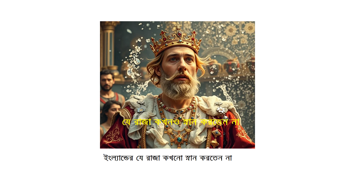 ইংল্যান্ডের যে রাজা কখনো স্নান করতেন নাঃ শরীর ধোয়াকে পাপ ও বিপজ্জনক মনে করতেন