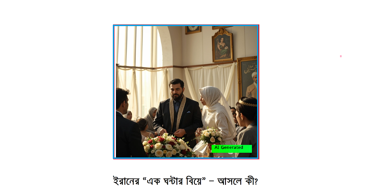 ইরানের “এক ঘন্টার বিয়ে” — আসলে কী?