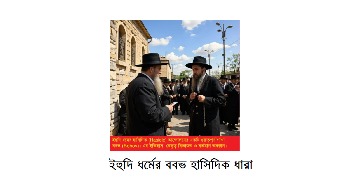 অপরিচিত ধর্মের ইব্রাহিমীয় ধর্মসমূহঃ ইহুদি ধর্মের ববভ (bobov) হাসিদিক ধারা