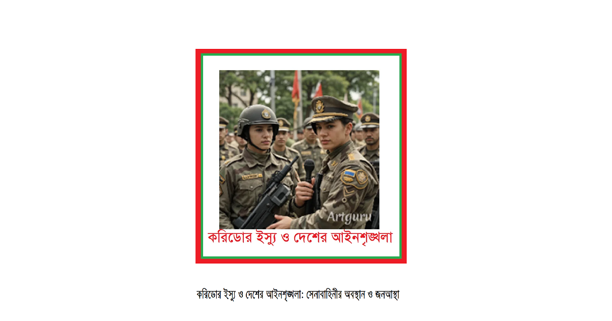 করিডোর ইস্যু ও দেশের আইনশৃঙ্খলা: সেনাবাহিনীর অবস্থান ও জনআস্থা