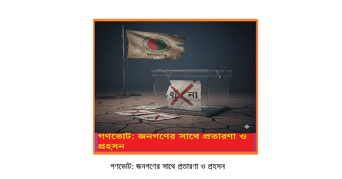 গণভোট: জনগণের সাথে প্রতারণা ও প্রহসন