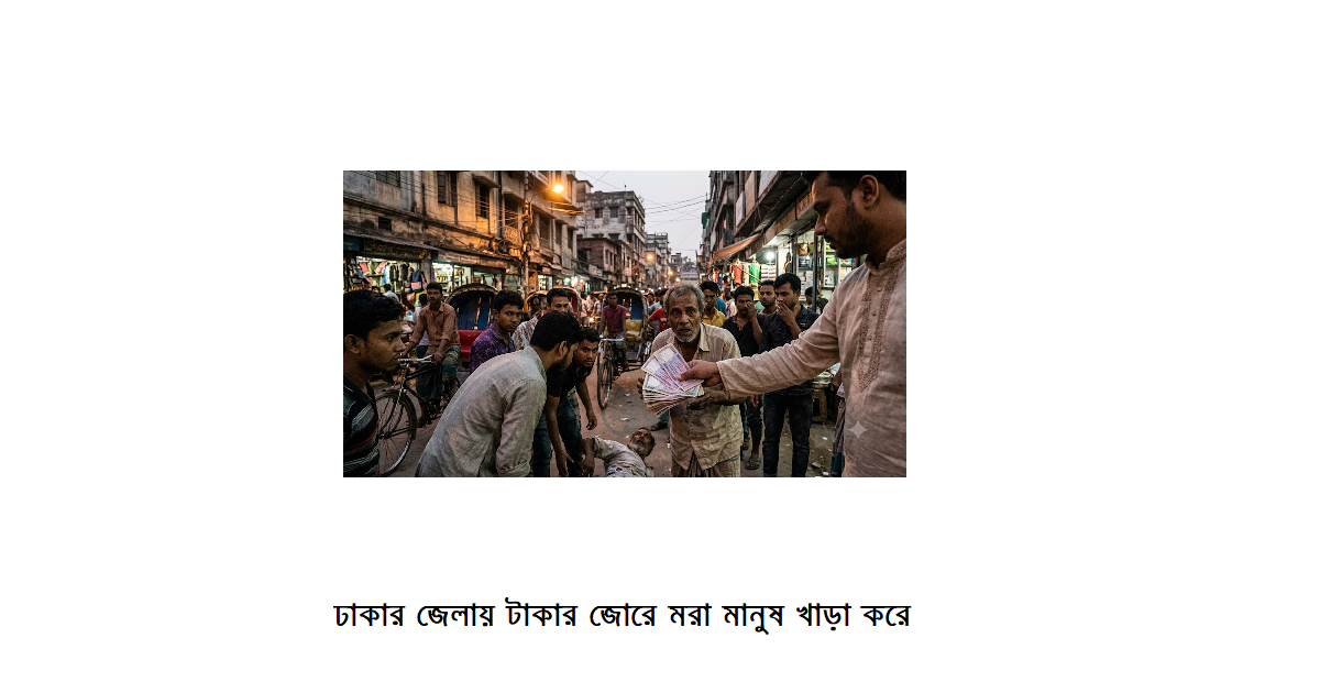 ঢাকার জেলায় টাকার জোরে, মরা মানুষ খাড়া করে