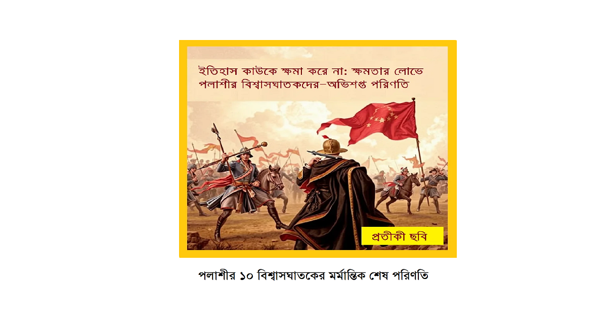 ইতিহাস কাউকে ক্ষমা করে না: পলাশীর ১০ বিশ্বাসঘাতকের মর্মান্তিক শেষ পরিণতি