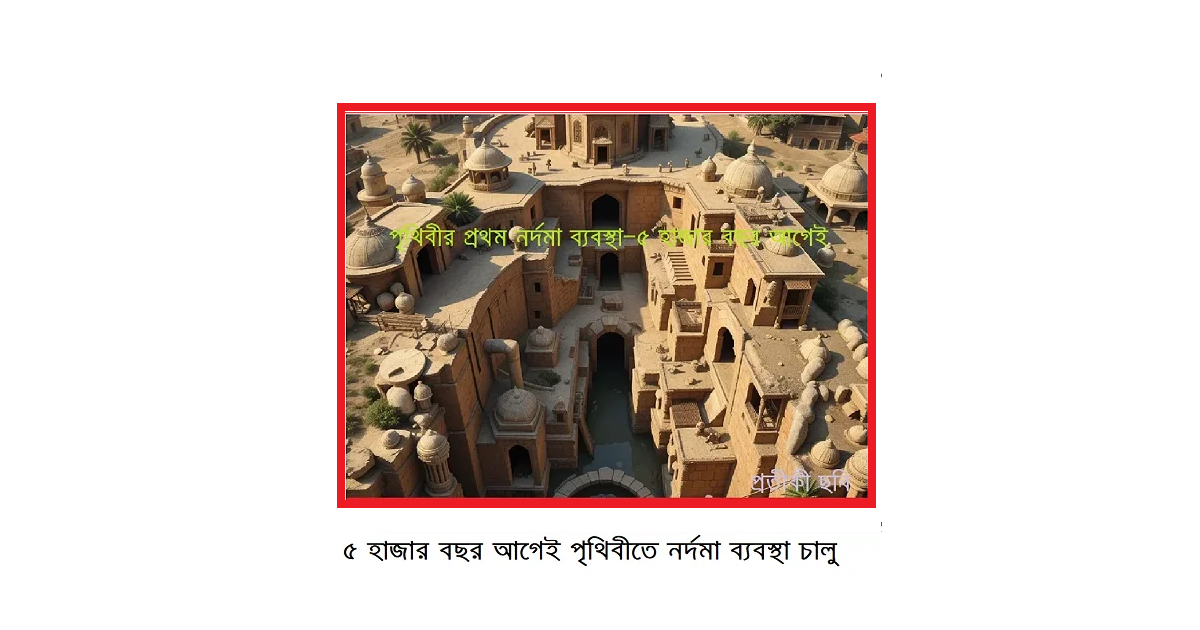 পৃথিবীর প্রথম নর্দমা ব্যবস্থা—৫ হাজার বছর আগেই