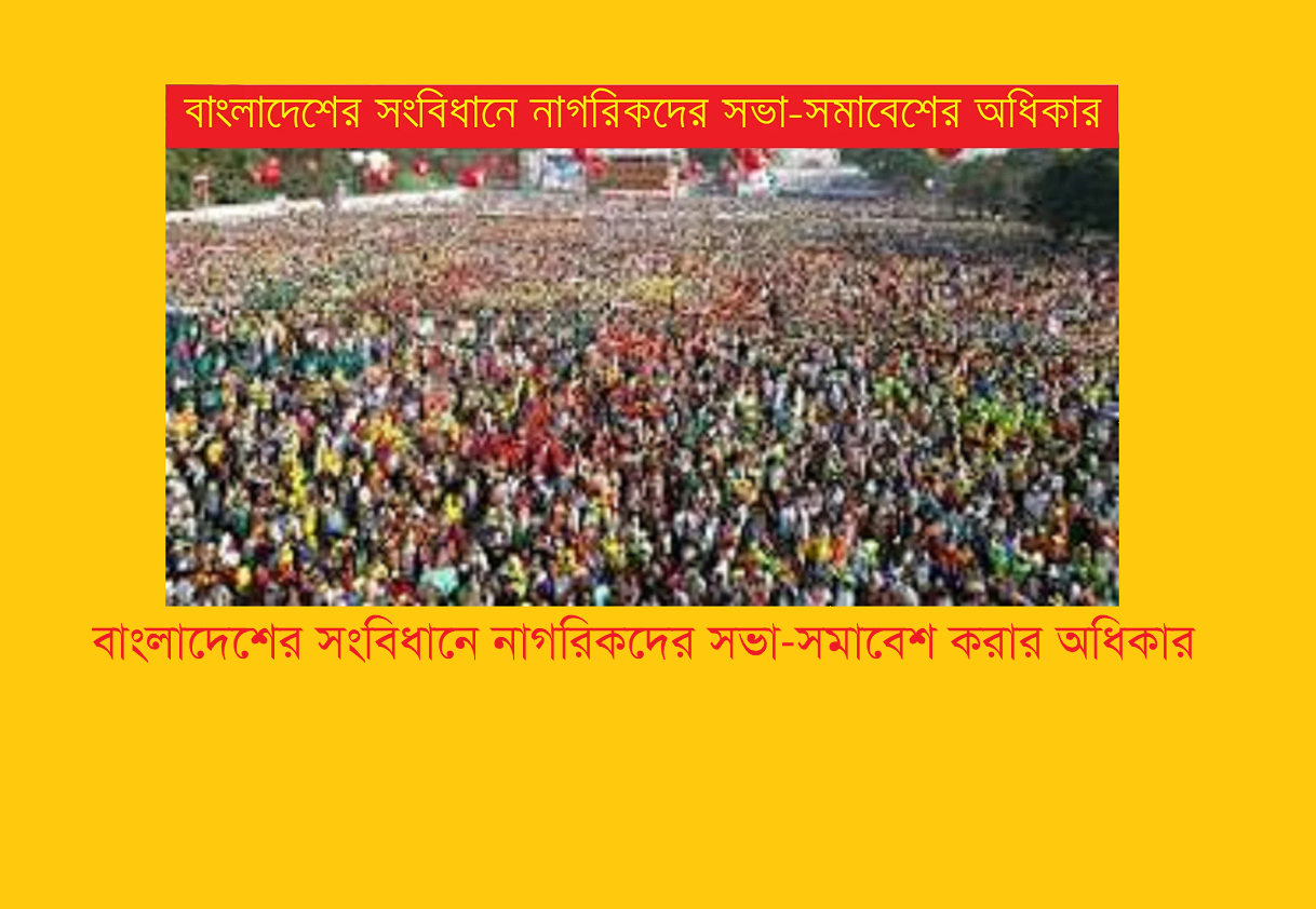 বাংলাদেশের সংবিধানে নাগরিকদের সভা-সমাবেশ করার অধিকার