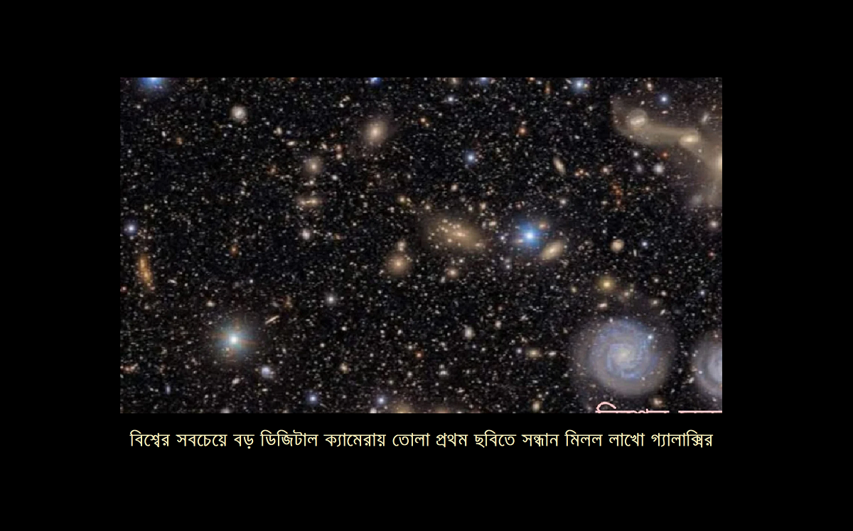 বিশ্বের সবচেয়ে বড় ডিজিটাল ক্যামেরায় তোলা প্রথম ছবিতে সন্ধান মিলল লাখো গ্যালাক্সির