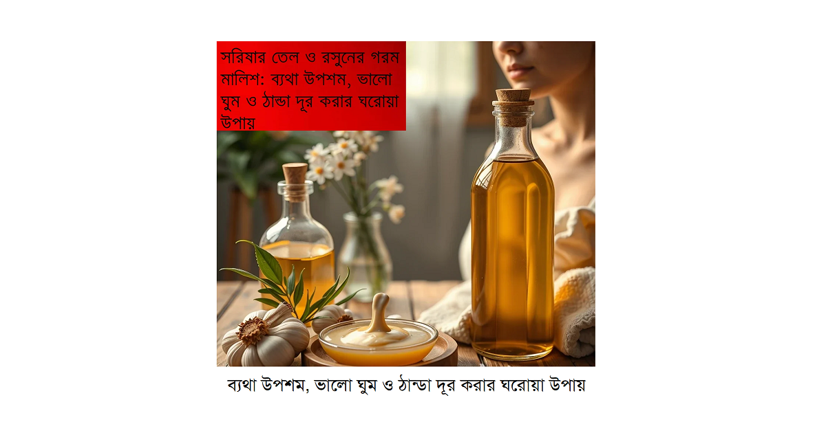 সরিষার তেল ও রসুনের গরম মালিশ: ব্যথা উপশম, ভালো ঘুম ও ঠান্ডা দূর করার ঘরোয়া উপায়