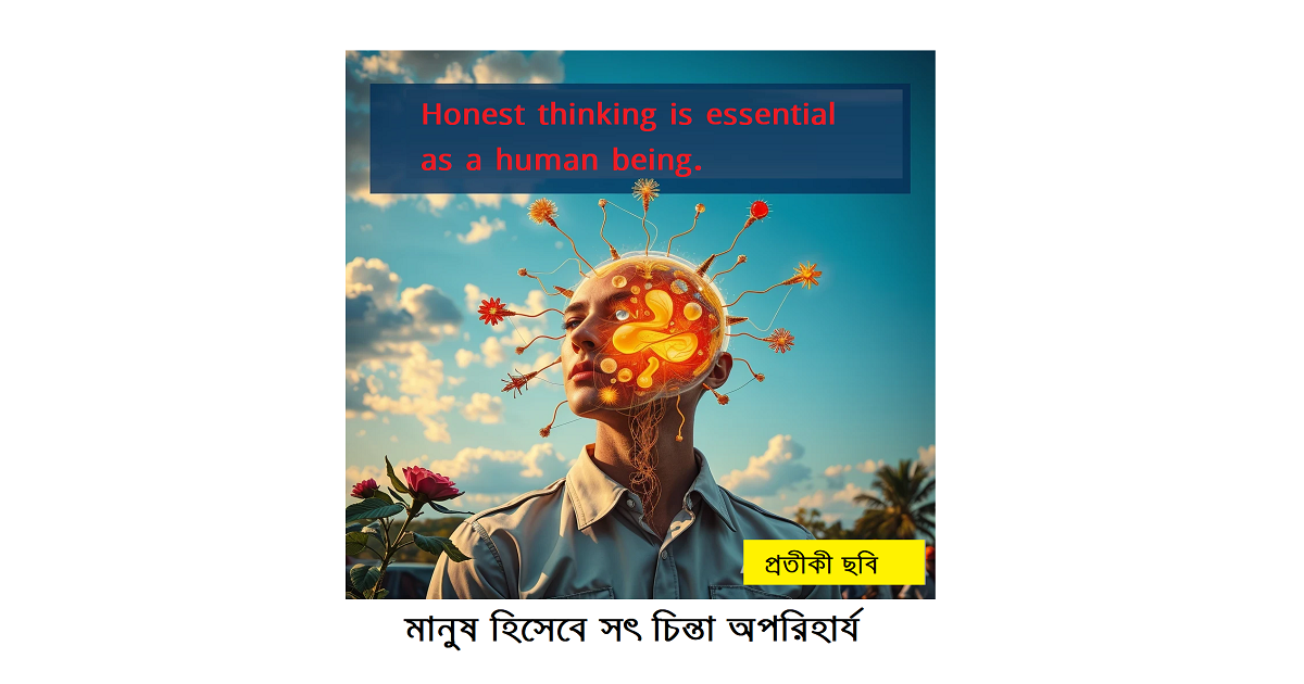 মানুষ হিসেবে সৎ চিন্তা অপরিহার্য