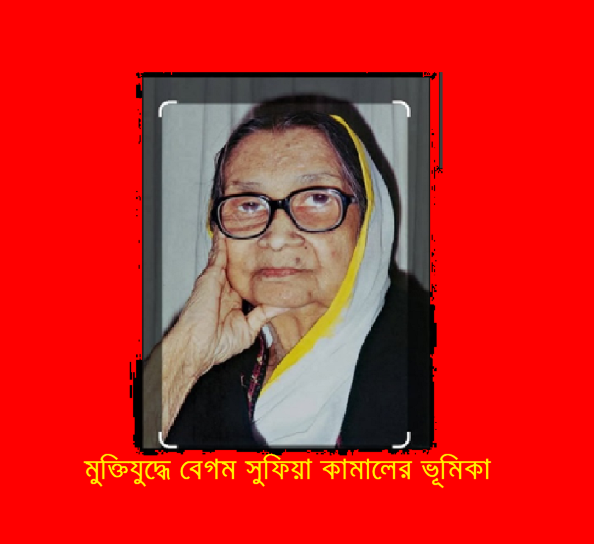 মুক্তিযুদ্ধে বেগম সুফিয়া কামালের ভূমিকা