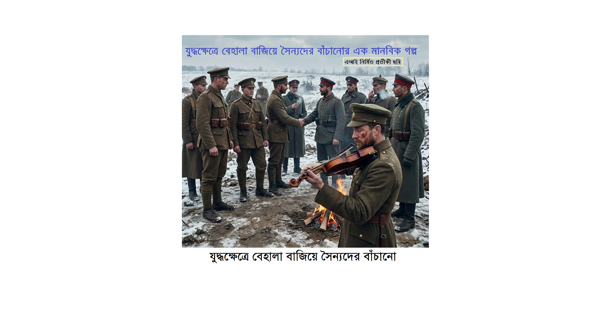 যুদ্ধক্ষেত্রে বেহালা বাজিয়ে সৈন্যদের বাঁচানো: ১৯১৪ সালের ক্রিসমাস ট্রুসের মানবিক গল্প