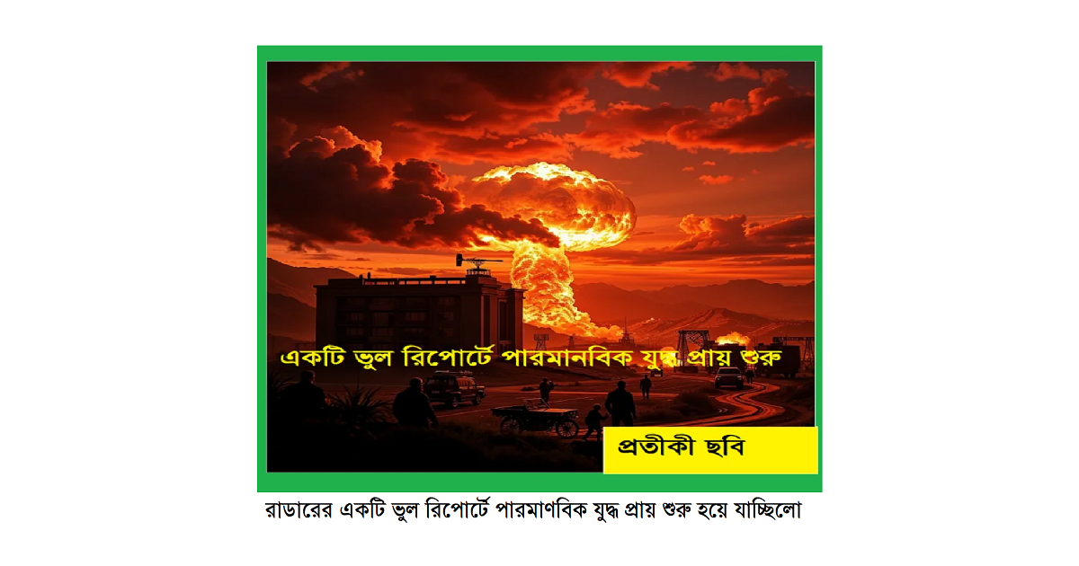 রাডারের একটি ভুল রিপোর্টে পারমাণবিক যুদ্ধ প্রায় শুরু হয়ে যাচ্ছিলো