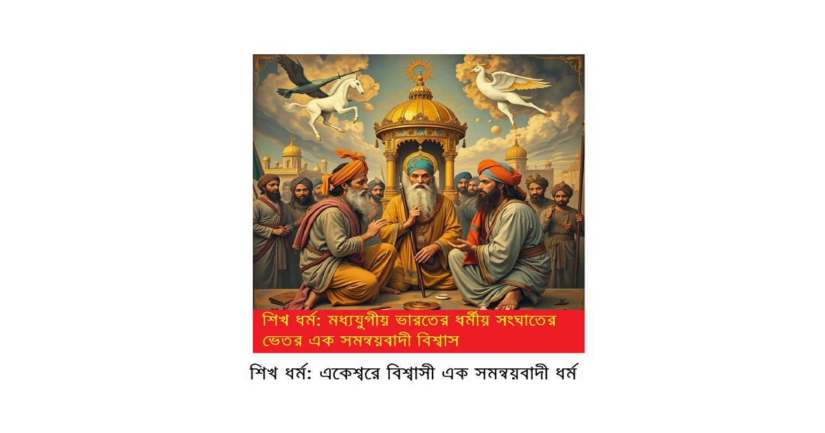 ধর্মচিন্তা | শিখ ধর্ম: মধ্যযুগীয় ভারতের ধর্মীয় সংঘাতের ভেতর প্রতিষ্ঠিত একেশ্বরে বিশ্বাসী এক সমন্বয়বাদী ধর্ম