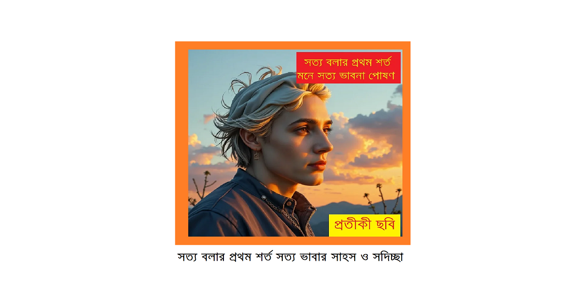 সত্য ভাবার সাহস ও সদিচ্ছা — সত্য বলার প্রথম শর্ত