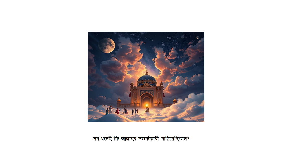 ধর্মচিন্তা । সব ধর্মেই কি আল্লাহ সতর্ককারী পাঠিয়েছেন? — কোরআনের আলোকে একটি ভাবনা