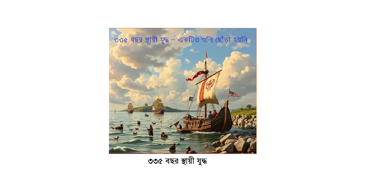 ৩৩৫ বছর স্থায়ী যুদ্ধ — একটিও গুলি ছুঁড়তে হয়নি